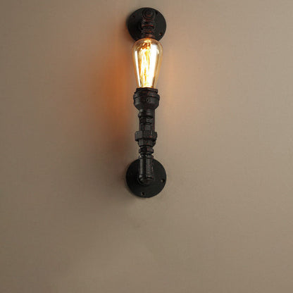Traditional Colonial Water Pipe Metal 1-Light Wall Sconce Lamp For Bedroom
