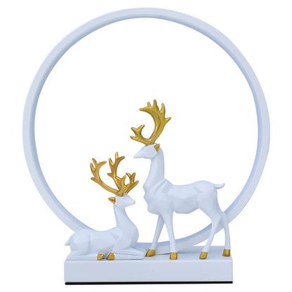 Nordic Creative Circle Deer USB LED Night Light Table Lamp