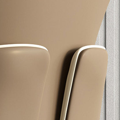 Contemporary Luxury Faux Leather Wood Legs Stainless Steel Decor Dining Chair Backrest For Dining Room