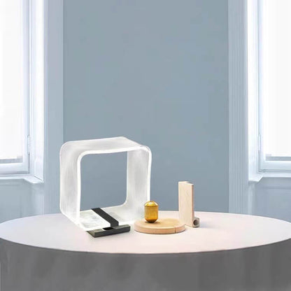Nordic Square Ring Acrylic LED Decorative Table Lamp