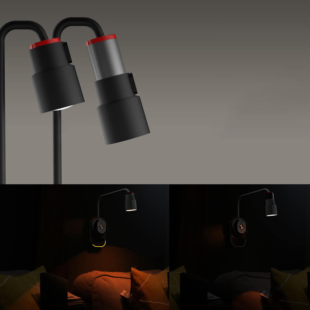 مصباح حائط LED SMD من الألومنيوم متعدد الوظائف مع جهاز تحكم عن بعد ومغناطيسي إبداعي حديث 
