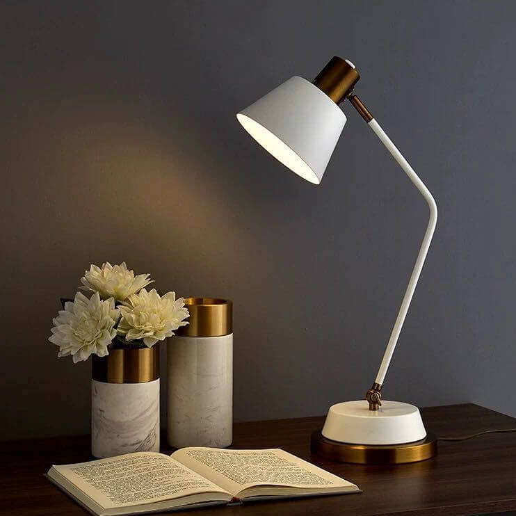 Modern Minimalist Solid Color Iron 1-Light Table Lamp