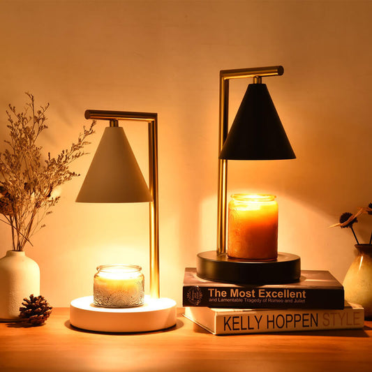 Simple Cone Shade Right Angle Arm 1-Light Melting Wax Table Lamp
