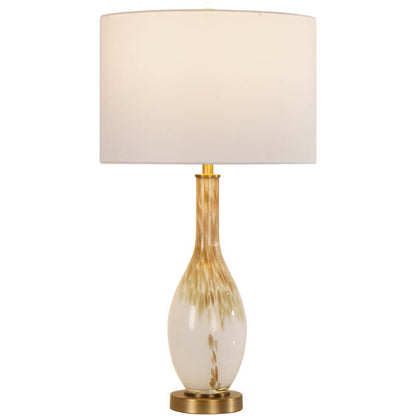 Modern Luxury Flowing Gold Glazed Glass Fabric 1-Light Table Lamp
