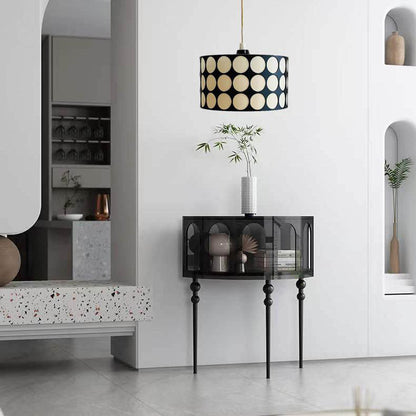 European Vintage Minimalist Iron Leather 1-Light Pendant Light