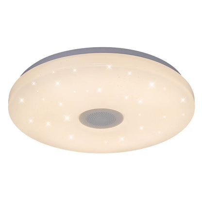 Smart Dimmable LED Remote Control Bluetooth Music Speaker Flush Mount Ceiling Light