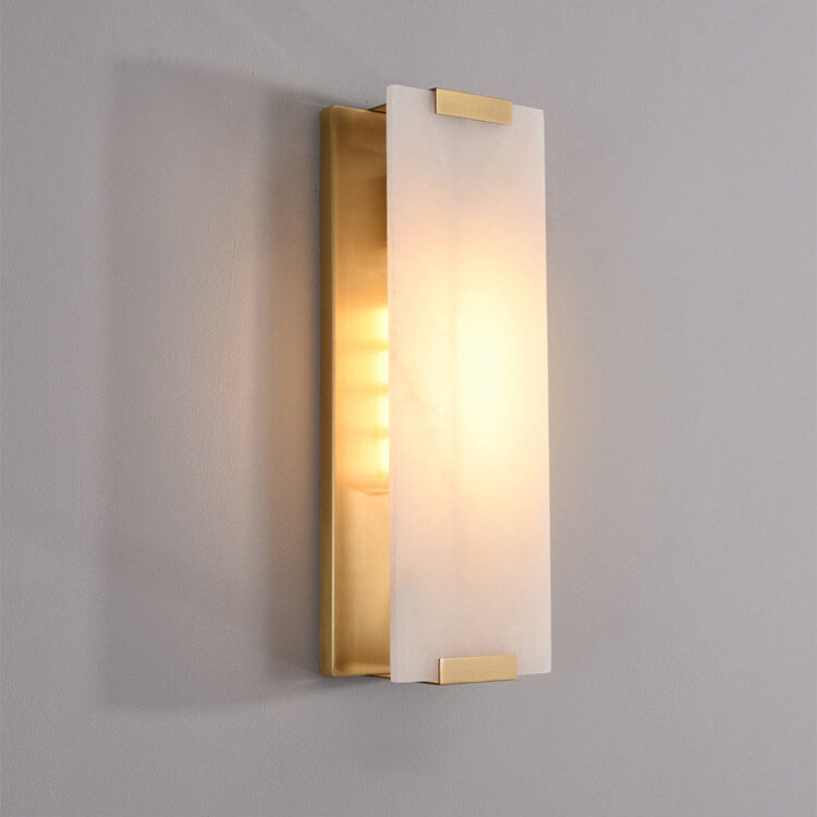 Nordic Light Luxury Marble Strip Design 1-Light Wall Sconce Lamp