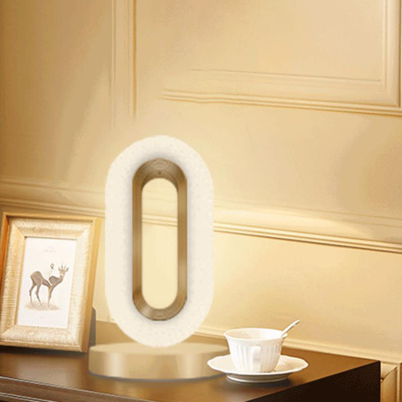 Nordic Creative Crystal Ring RGB APP LED Night Light Table Lamp