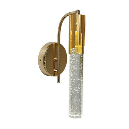 Luxury Gold Bubble Crystal Column LED Wall Sconce Lamp