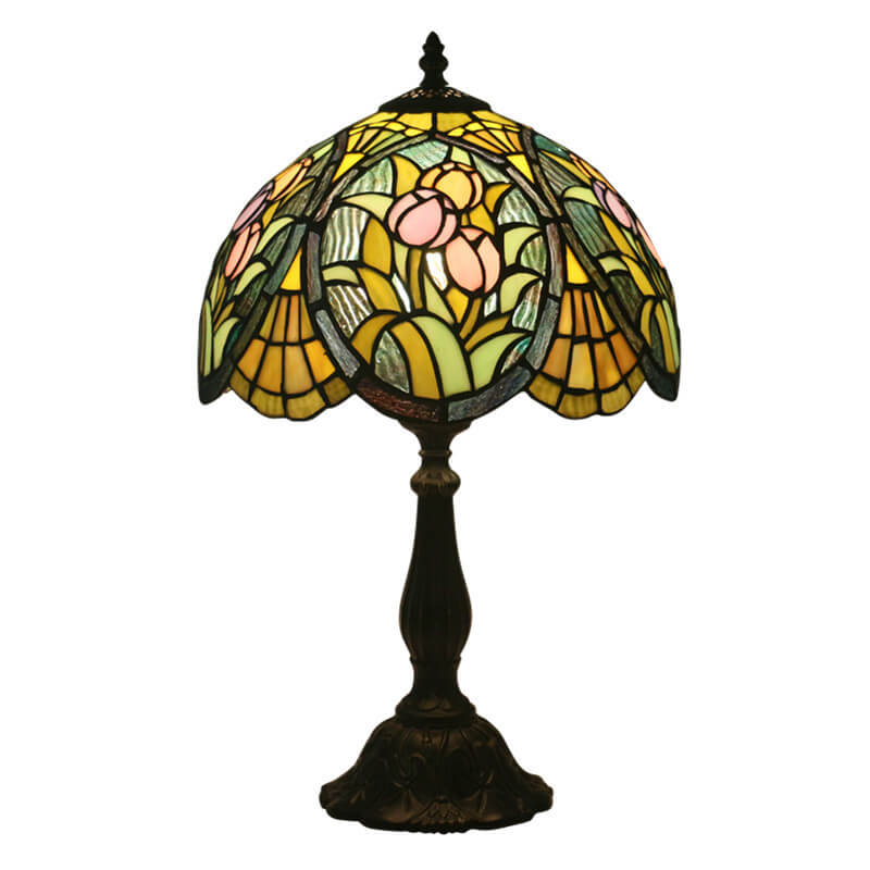 Tiffany Rustic Stained Glass 1-Light Table Lamp
