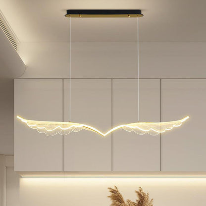 Contemporary Creative Angel Wing Acrylic Shade Hardware LED Island Light Pendant Light For Bedroom