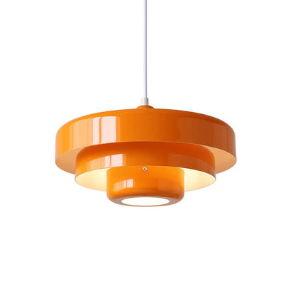 Nordic Vintage Multi-Layered Round Metal 1-Light Pendant Light