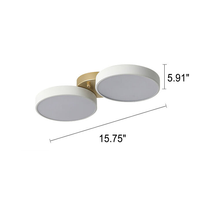Modern Minimalist Round Iron Acrylic LED Flush Mount Ceiling Light
