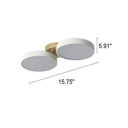 Modern Minimalist Round Iron Acrylic LED Flush Mount Ceiling Light