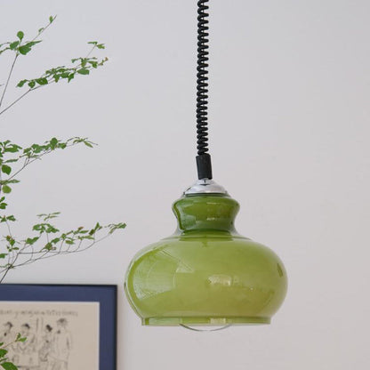 Contemporary Nordic Spherical Iron Glass 1-Light Pendant Light For Dining Room