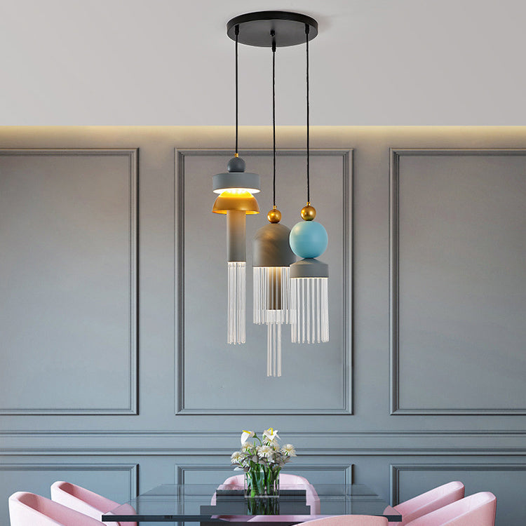 ثريا LED من الألومنيوم بتصميم عصري إبداعي غير منتظم لغرفة المعيشة 