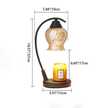 Modern Creative Simple Iron Rose 1-Light Melting Wax Table Lamp