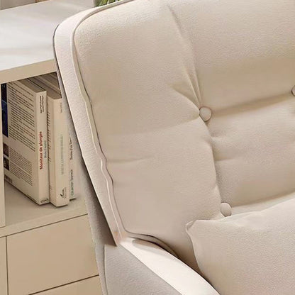 Modern Minimalist Rectangular Velvet Leather Vanity Stool Rotatable Sliding Backrest For Bedroom