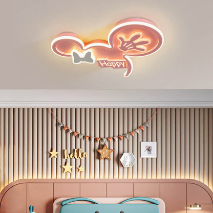 Cartoon Creative Minnie LED Kids Flush Mount Ceiling Light