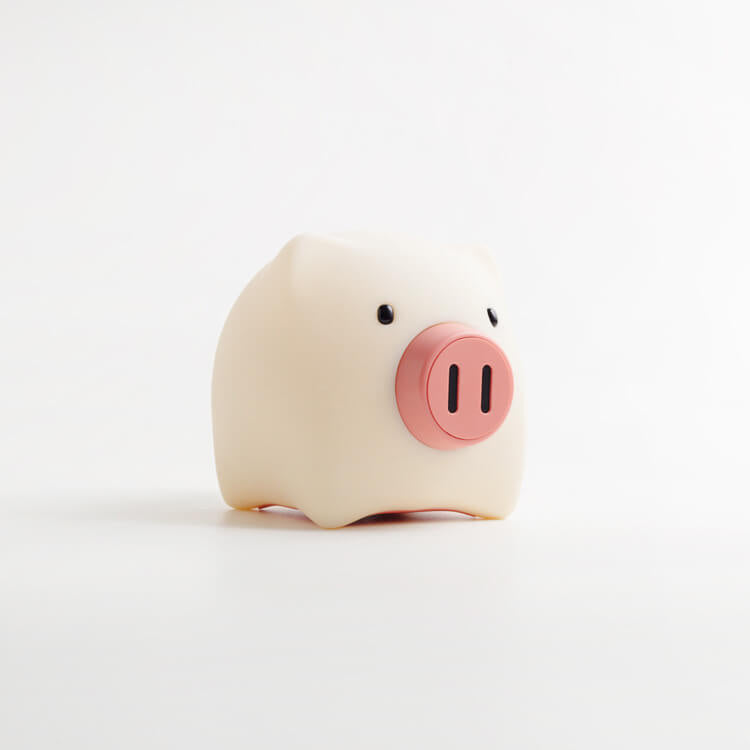 Creative Cute Pig Touch Timer LED Night Light Decorative Table Lamp