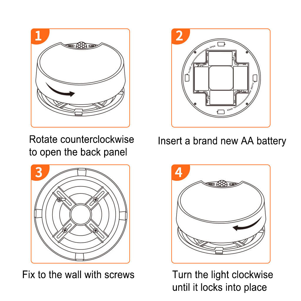 Simple Sensor White Round Acrylic LED Flush Mount Ceiling Light