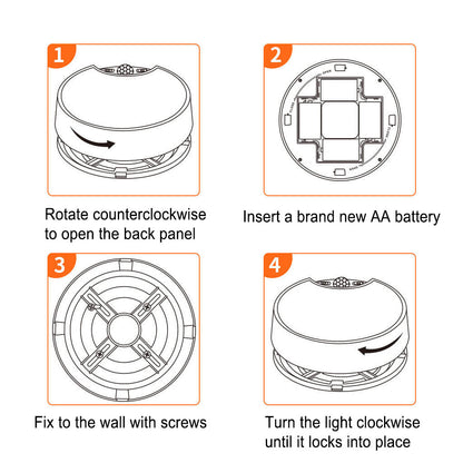 Simple Sensor White Round Acrylic LED Flush Mount Ceiling Light