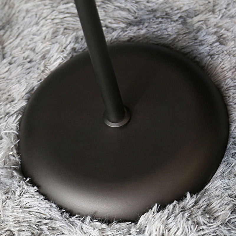 Modern Minimalist Half Circle Iron 2-Light Standing Floor Lamp For Living Room