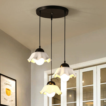 مصباح معلق سيراميكي من Nordic Rustic Hardware بإضاءة 1/3 