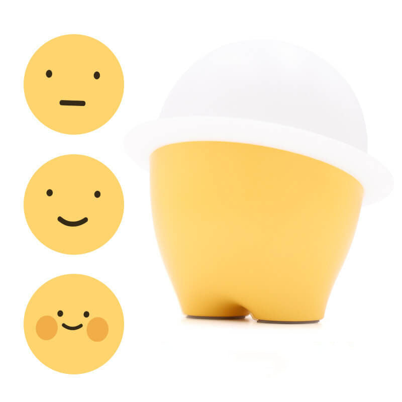 Creative Cute Emoji Silicone LED Night Light Bedside Table Lamp