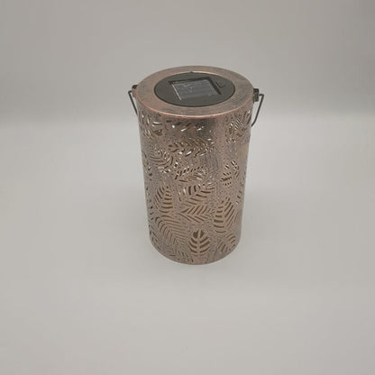 Solar Retro Iron Cylinder Outdoor LED Decorative Light