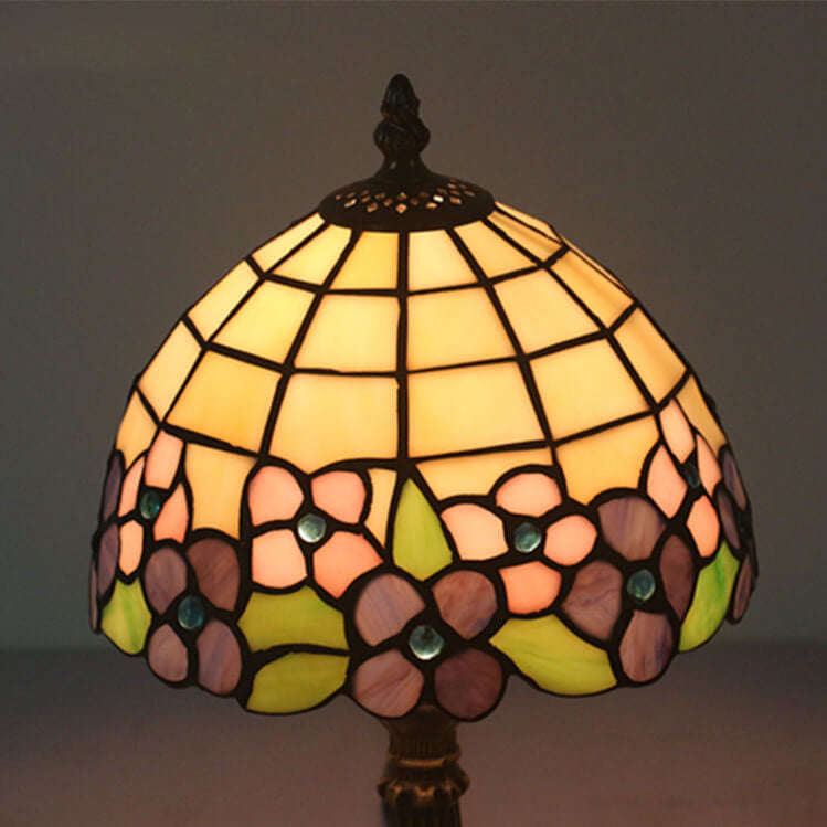 Creative Retro Tiffany Glass Shade 1-Light Table Lamp