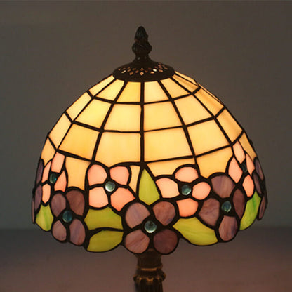 Creative Retro Tiffany Glass Shade 1-Light Table Lamp