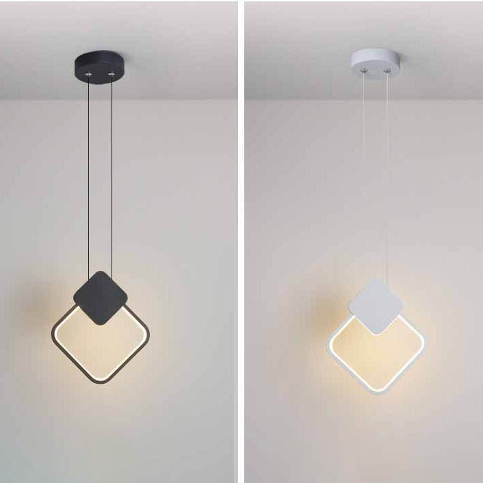 مصباح LED دائري هندسي من الحديد بتصميم بسيط وعصري لغرفة النوم 