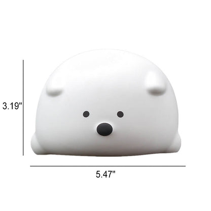 Creative Cartoon Bear Silicone LED Kids Night Light Table Lamp