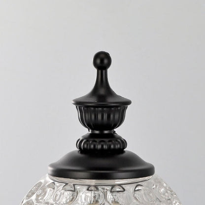 European Wooden Crystal Shade 2-Light Melting Wax Table Lamp