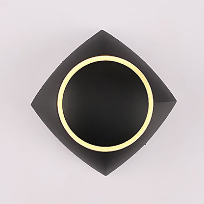 Contemporary Scandinavian Sphere Square Base Aluminum Acrylic Wall Sconce Lamp For Bedroom