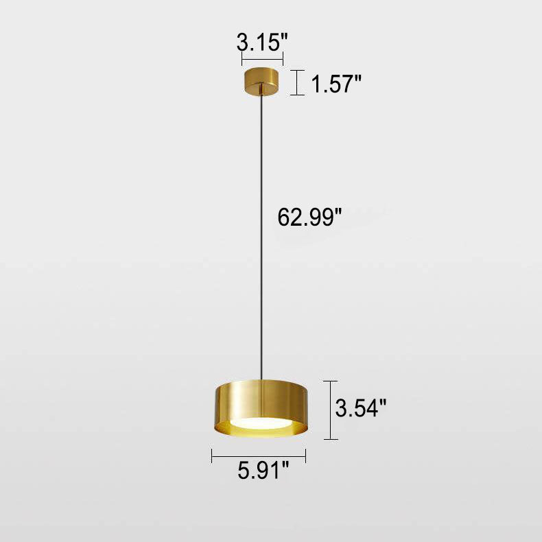 Modern Minimalist Round Head Iron LED Pendant Light