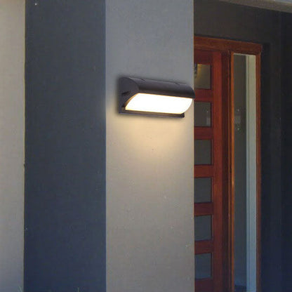 Modern Simple Geometry Outdoor Waterproof Sensor LED Wall Sconce Lamp