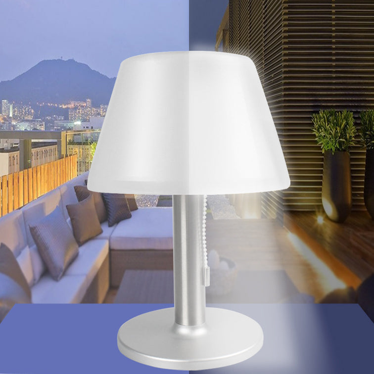 Solar Powered Modern Cone Induction Waterproof LED Table Lamp