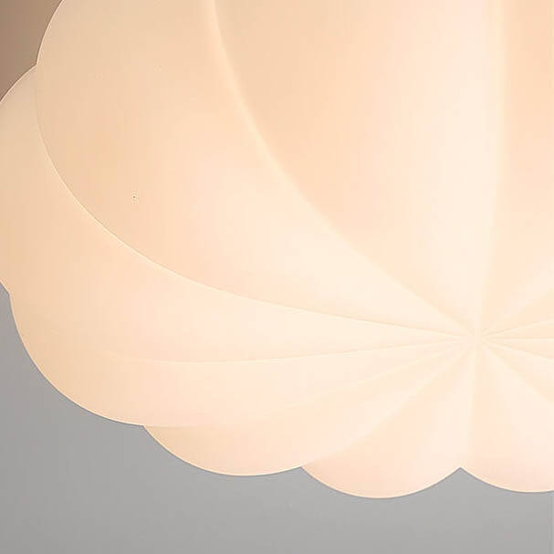 Contemporary Nordic PE Shade Kid's Flowers LED Flush Mount Ceiling Light For Bedroom