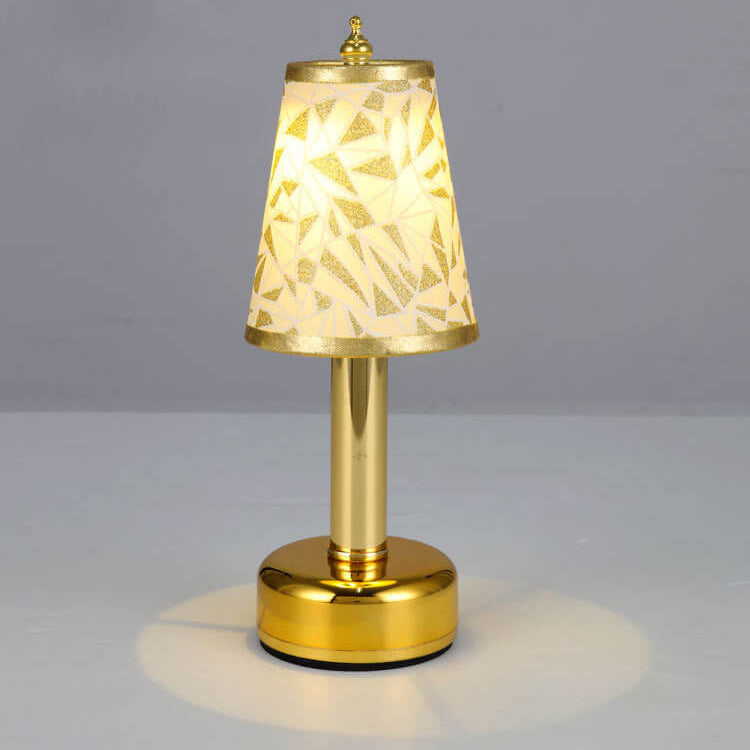Retro Luxury Fabric Crystal Base LED Table Lamp