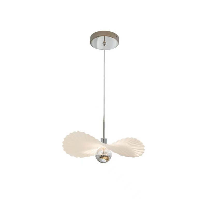 Modern Minimalist White Seashell LED Pendant Light