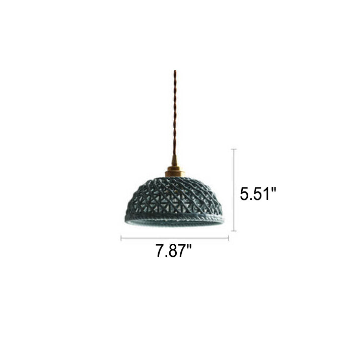 Vintage Ceramic Lattice Design 1 - Light Pendant Light