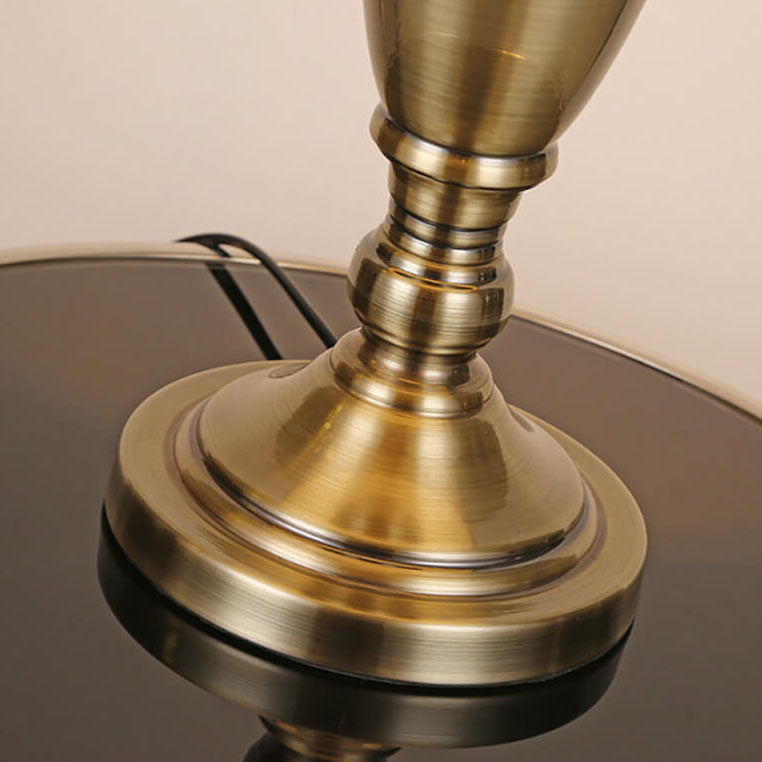 Nordic Vintage Fabric Cone Hardware 1-Light Table Standing Floor Lamp