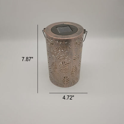 Solar Retro Iron Cylinder Outdoor LED Decorative Light