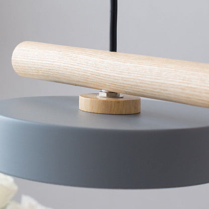 Nordic Creative Round Resin Bird Wood Linear Island Light LED Chandelier