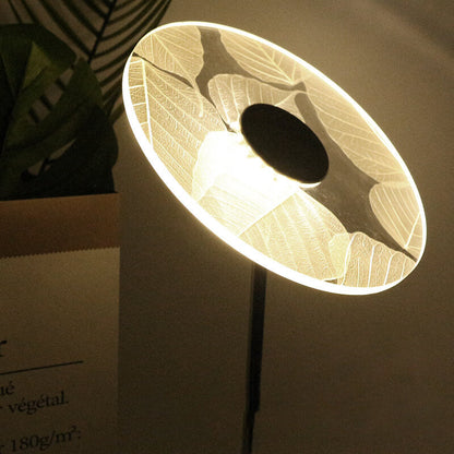 Modern Acrylic Creative Leaf Pattern Design LED Ambient Night Light Table Lamp