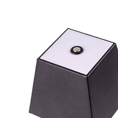 Modern Solid Color Square Metal LED Touch Table Lamp