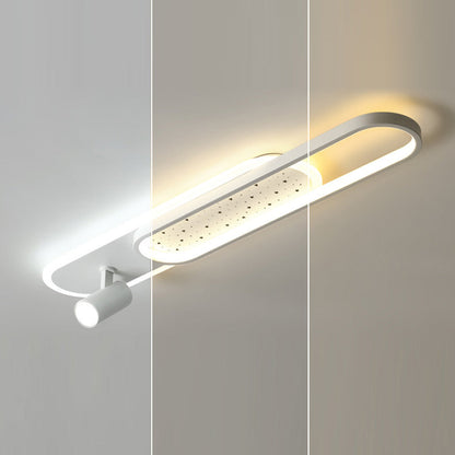مصباح LED مستطيل الشكل مصنوع من الحديد الأكريليك بتصميم عصري بسيط، مثبت في السقف للممر 