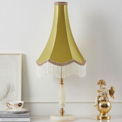 French Retro Court Tassel Copper 1-Light Table Lamp